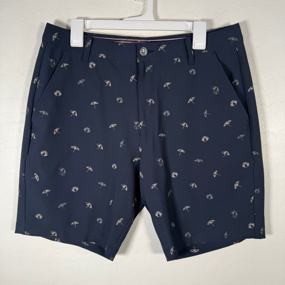 Puma Golf Shorts Mens 34 Blue Arnold Palmer Umbrella Print Performance Stretch